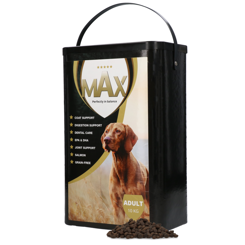 Croquettes Sans Céréales Saumon & Patate Douce - Max Adult (Seau 10 kg)