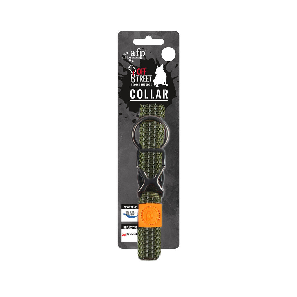 Collier pour chien Vert olive - AFP
