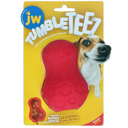 Jouet d'Occupation & Distributeur de Friandises – JW Tumble Teez Rouge