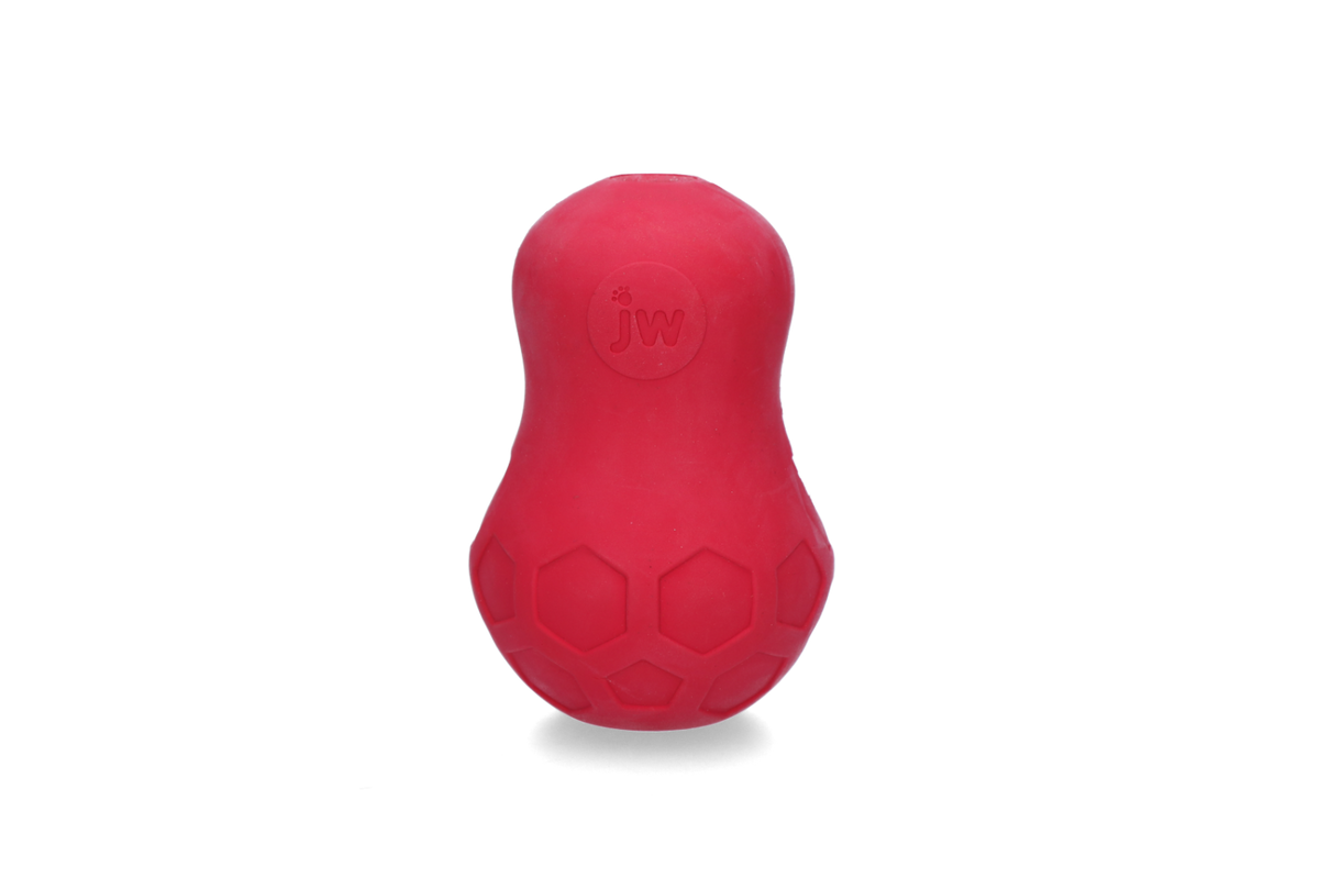 Jouet d'Occupation & Distributeur de Friandises – JW Tumble Teez Rouge