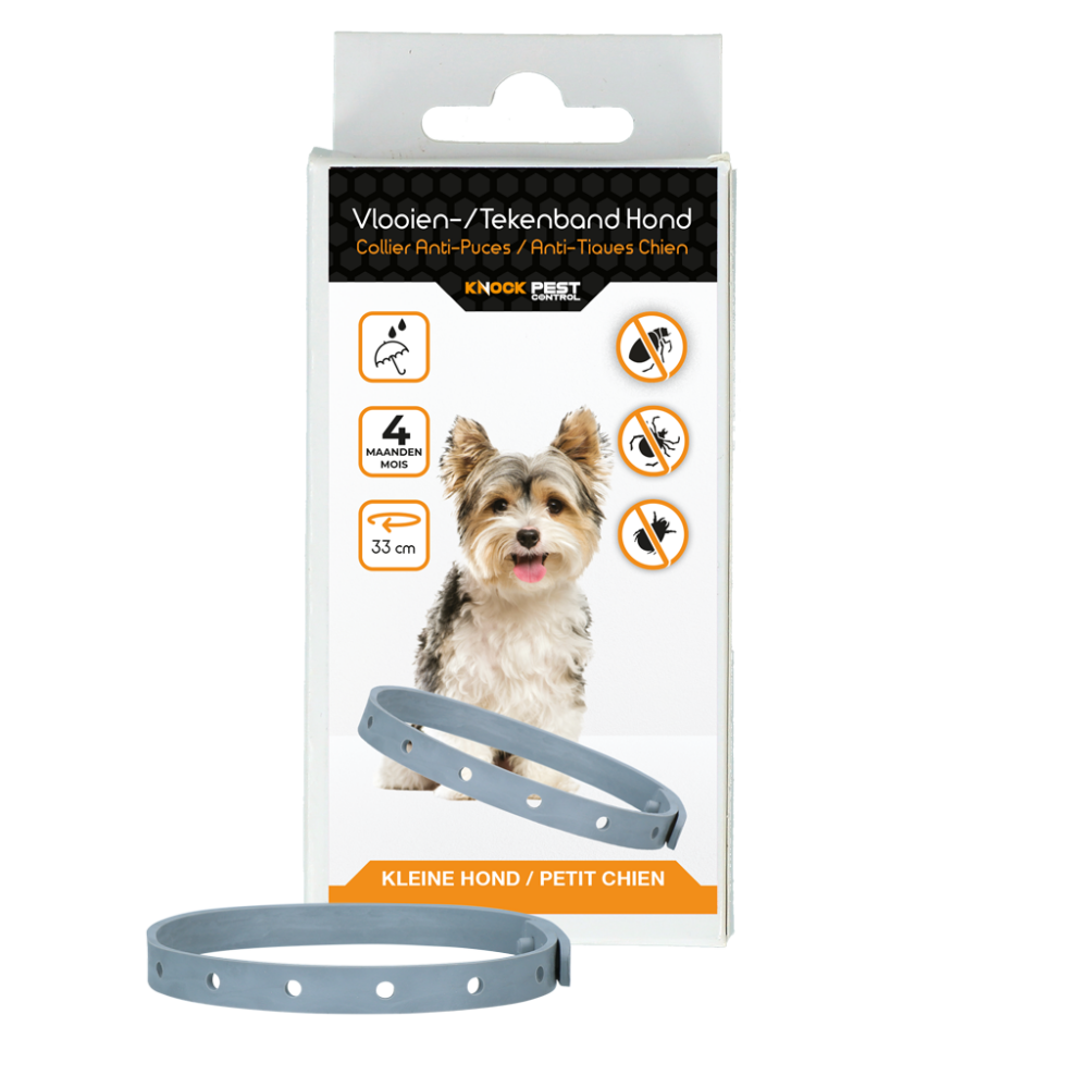 Knock Pest Vlooien/Tekenband Hond 33 cm NL/FR test
