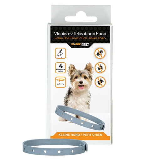 Knock Pest Vlooien/Tekenband Hond 33 cm NL/FR test