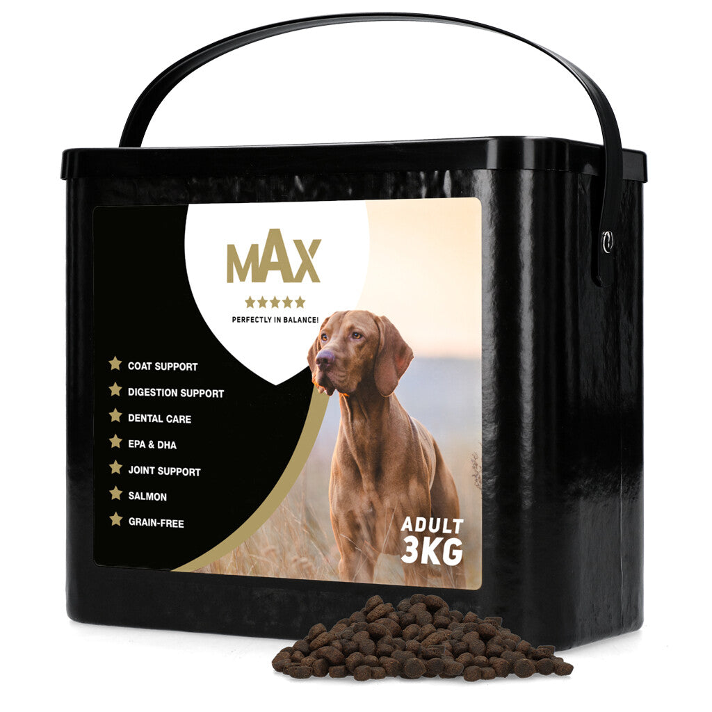 Croquettes Saumon & Patate Douce (Sans Céréales) – Max Adult Premium 3 & 10 kg