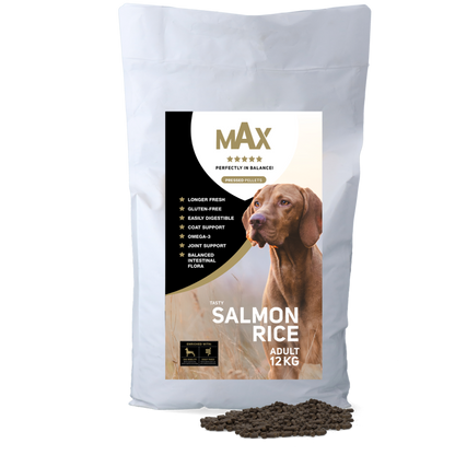 Croquettes Pressées Sans Gluten Saumon & Riz - Max Adult
