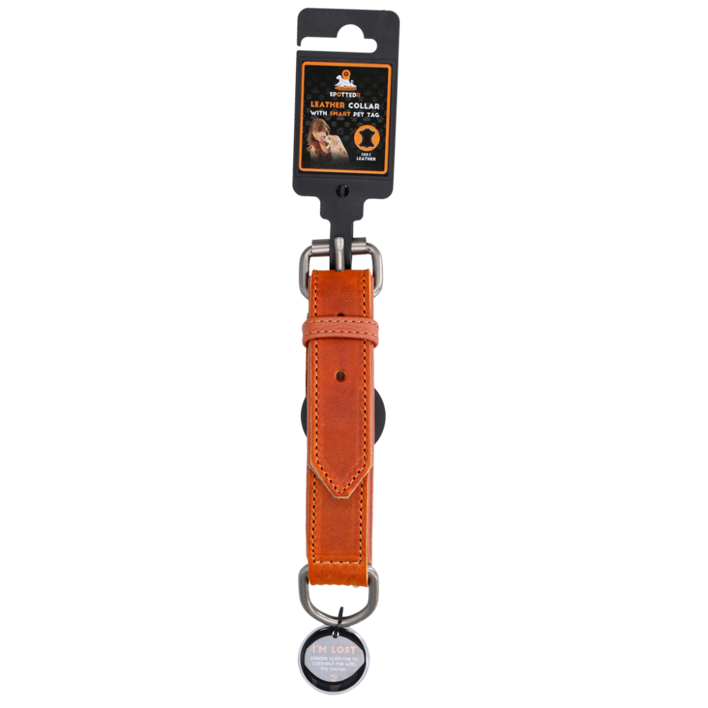 Collier en Cuir Supérieur Connecté – Spotted! Pro